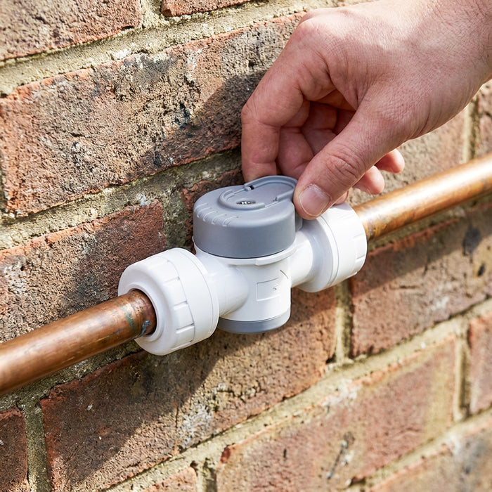 Emergency Shut Off Valve 15mm Push Fit 1/4 Turn Appliance Pipe Water Isolation Stop Tap
