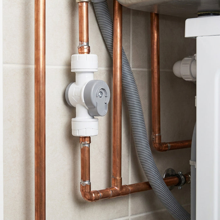 Emergency Shut Off Valve 15mm Push Fit 1/4 Turn Appliance Pipe Water Isolation Stop Tap