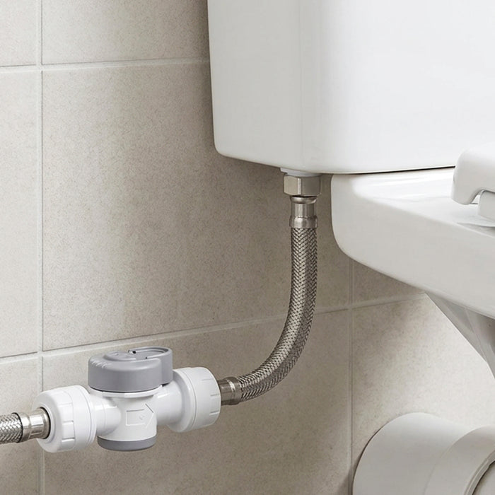 Emergency Shut Off Valve 15mm Push Fit 1/4 Turn Appliance Pipe Water Isolation Stop Tap