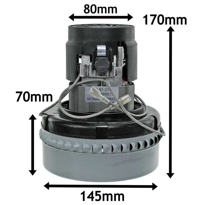 Motor for Numatic WVD NV4 GVE GEO CTD NV5 Vacuum 2 Stage Bypass 240V 1200W
