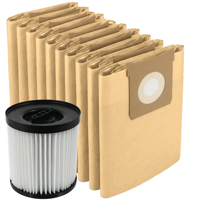 Filter for Titan TTB774VAC TTB775VAC TTB776VAC TTB777VAC Vacuum Cleaner 16L 20L 30L 40L + 10 Bags