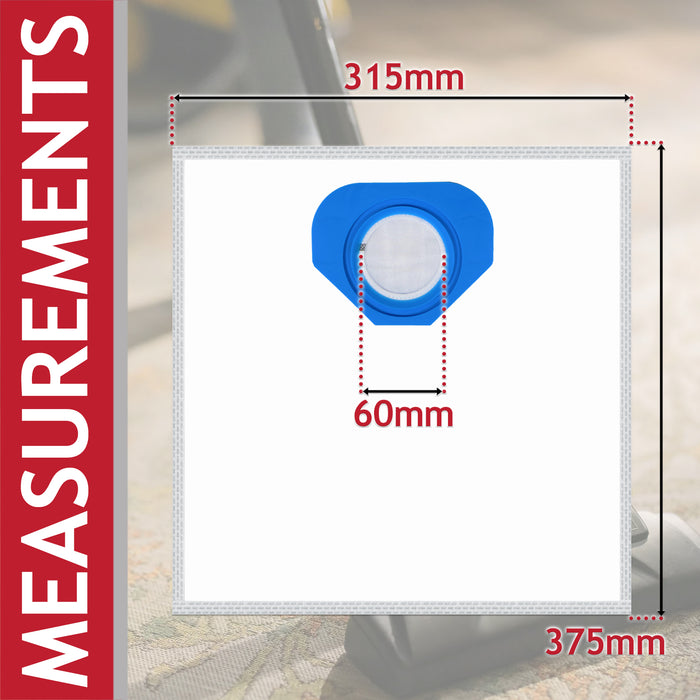 SMS Microfibre Dust Bags for Nilfisk GA70 GD80 GD90C GM80 GM90 GS80 GS84 GS90 G90 Vacuum Cleaner (Pack of 10)