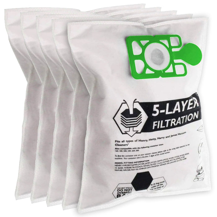 Dust Bags for Titan TTB671VAC 800W 15Ltr Dry Vacuum Cleaner x 5 Bag