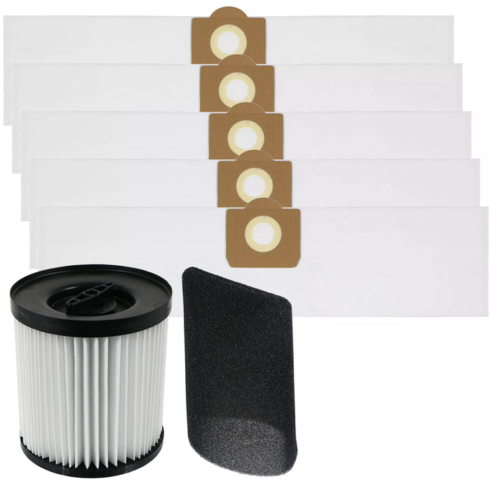 Filter Sleeve for Titan TTB774VAC TTB775VAC TTB776VAC TTB777VAC 16L 20L 30L 40L Vacuum Cleaner + 5 SMS Bags