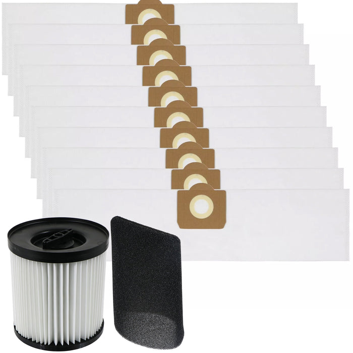 Filter Sleeve for Titan TTB774VAC TTB775VAC TTB776VAC TTB777VAC 16L 20L 30L 40L Vacuum Cleaner + 10 SMS Bags