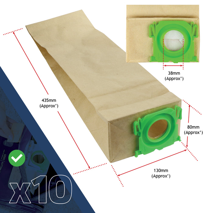10 x Dust Bags for Sebo X1 X1.1 X2 X3 X4 370 470 X C Series Vacuum Cleaner