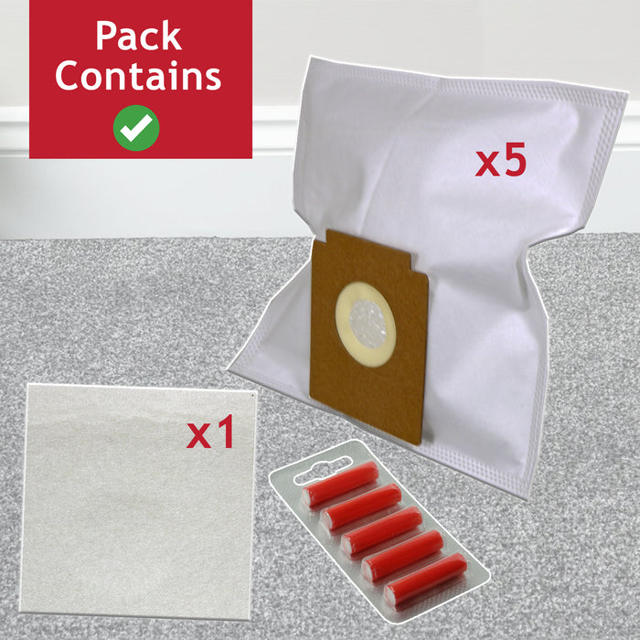 Dust Bags for Electrolux Z2100 for Zanussi ZAN3002 ZAN3002EL Vacuum Cleaner x 5 + Fresheners