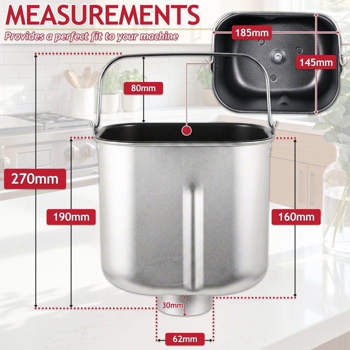 Baking Pan for Morphy Richards Breadmaker 48261 48280 48281 48282 48285 48286 48319 48320 48321 48322 48323 48280001