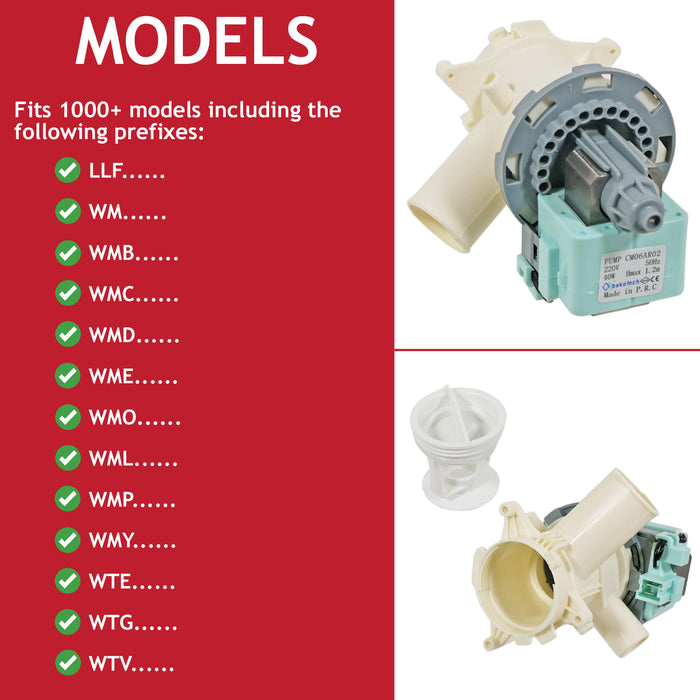Drain Pump for Beko Washing Machine WM WMB WMC WMD WME WML Series 2880402000
