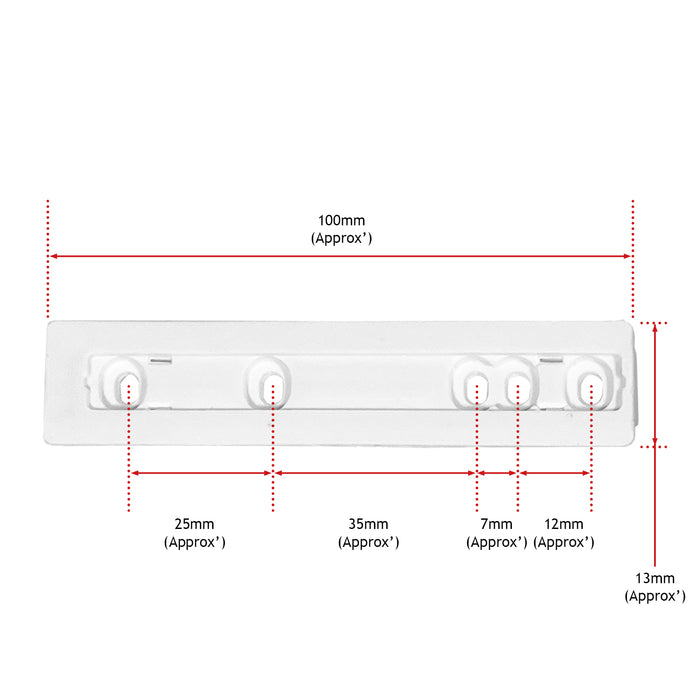 Door Plastic Mounting Bracket Fixing Slide Kit for AEG Integrated Fridge & Freezer (Pack of 4)