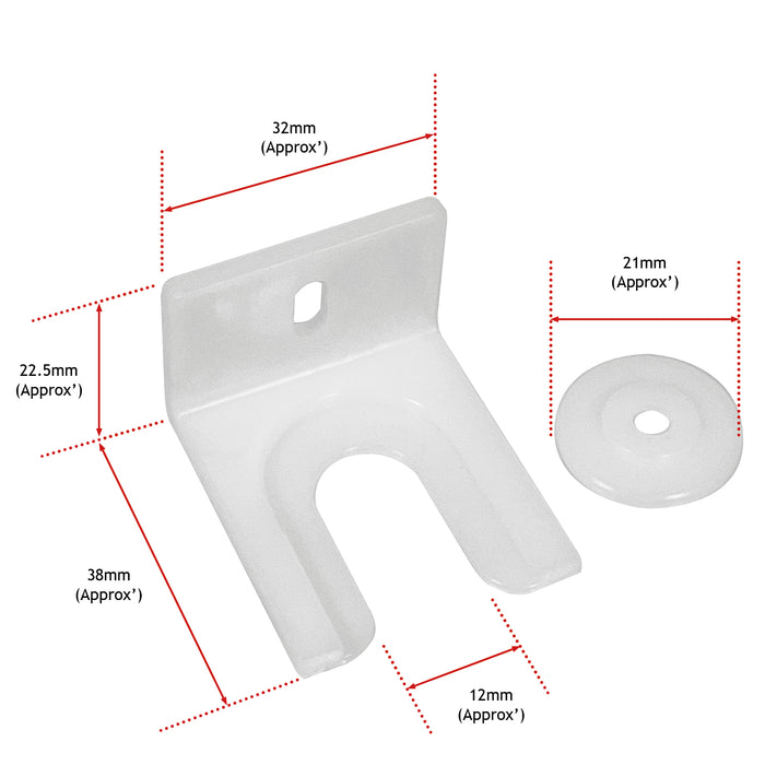 Integrated Fridge/Freezer Door Clip Fixing Bracket compatible with Hoover Built-in x 2