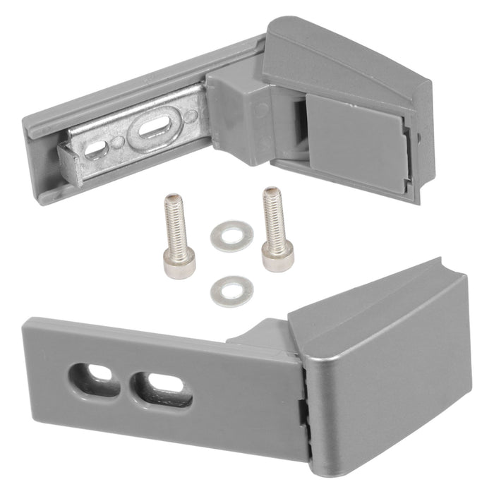 Door Hinge for Liebherr Fridge Freezer Refrigerator Pair Hinges + Fixings Silver
