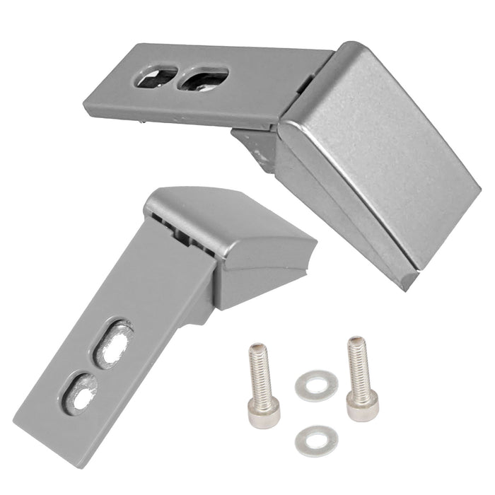 Door Hinge for Liebherr Fridge Freezer Refrigerator Pair Hinges + Fixings Silver