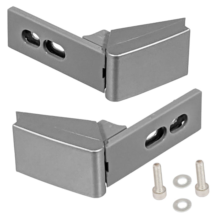 Door Hinge for Liebherr Fridge Freezer Refrigerator Pair Hinges + Fixings Silver