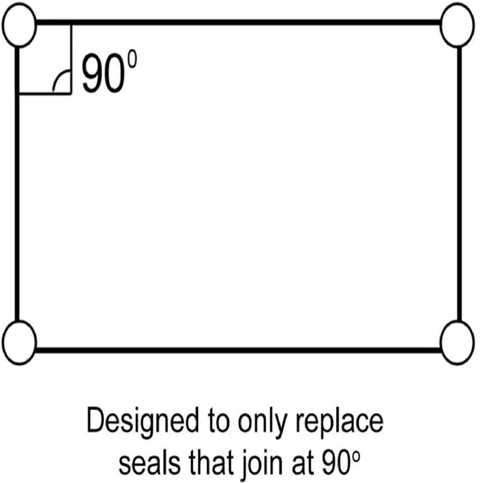 Oven Door Seal for CATA / COOKE & LEWIS Right Angle Corner Clips Rubber Cooker Gasket 2.4m