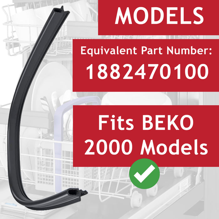 Lower Door Seal for Beko Dishwasher BDF DDN BFD DIN DFN DSN 1882470100 550mm