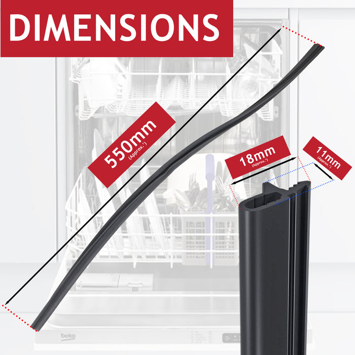 Lower Door Seal for Leisure Dishwasher 3503EH DI54280 PB9990FS PBL 9960 9980, for Grudig