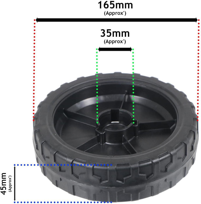 Front Wheels for MacAllister Lawnmower (Wheel Pack of 2) 322686091/1