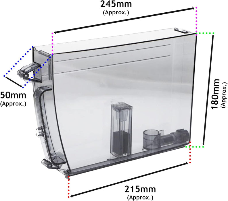 Water Tank Compatible with Delonghi ECAM2 ECAM3 ECAM250 ECAM350 Coffee Machine (1.8L)