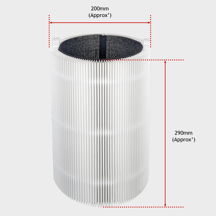 Filter Kit for BLUEAIR Air Purifier HEPA Carbon Sleeve Blue Pure 411 3210 Joy S (Pack of 4)