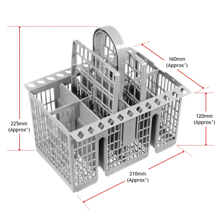 Dishwasher Cutlery Basket Cage for Hotpoint with Removable Handle & Folding Doors