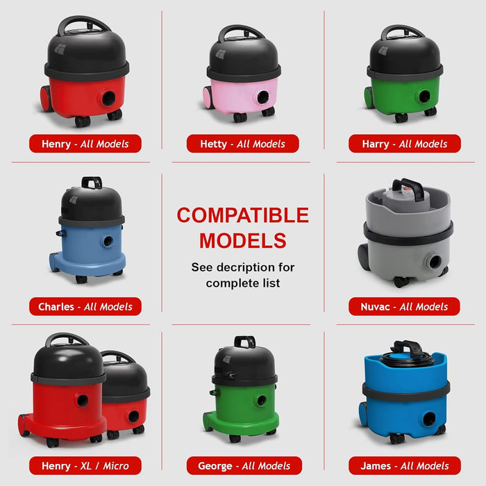 2 x Round Brush Tools for Numatic Henry HVR200 Hetty Vacuum Cleaner Hoover Spare Part Horsehair Brushes 32mm