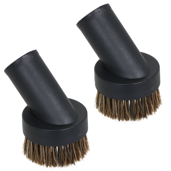 2 x Round Brush Tools for Numatic Henry HVR200 Hetty Vacuum Cleaner Hoover Spare Part Horsehair Brushes 32mm