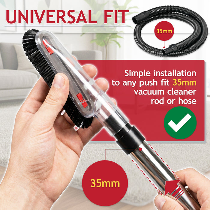 Soft Dusting Brush for Shark Vacuum Cleaner + 32mm to 35mm Connection Adapter