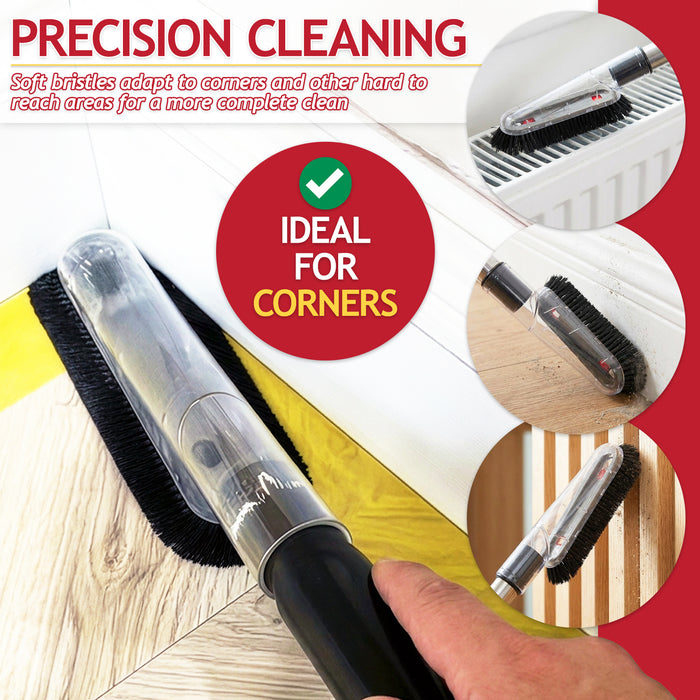 Soft Dusting Brush for Shark Vacuum Cleaner + 32mm to 35mm Connection Adapter
