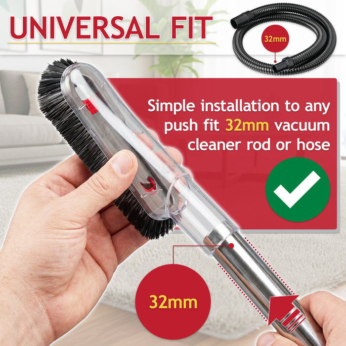Dusting Brush Head Soft Bristle Delicate Surface Tool Attachment for LG Vacuum Cleaners (32mm)