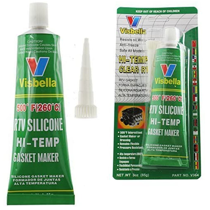 Visbella Silicone Engine Repair Gasket Seal Maker High Temperature Heat Resistant from -80ºF to 500ºF (Clear)