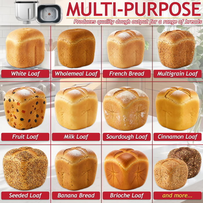 Bread Pan + Kneading Paddle for Kenwood BM350 BM450 Breadmaker Twist & Lock Type 1 Baking Tin Bucket Kit (KW712245 + KW712246)