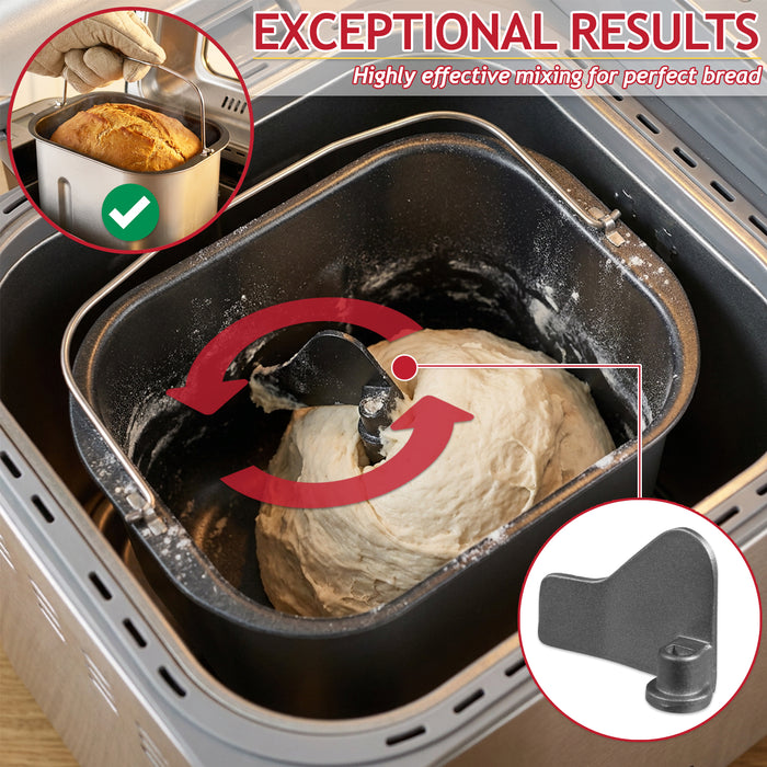 Bread Pan + Kneading Paddle for Kenwood BM350 BM450 Breadmaker Twist & Lock Type 1 Baking Tin Bucket Kit (KW712245 + KW712246)