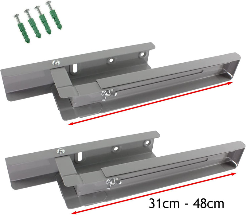 Extendable Wall Mounting Brackets for Breville Microwave (Grey / Silver)