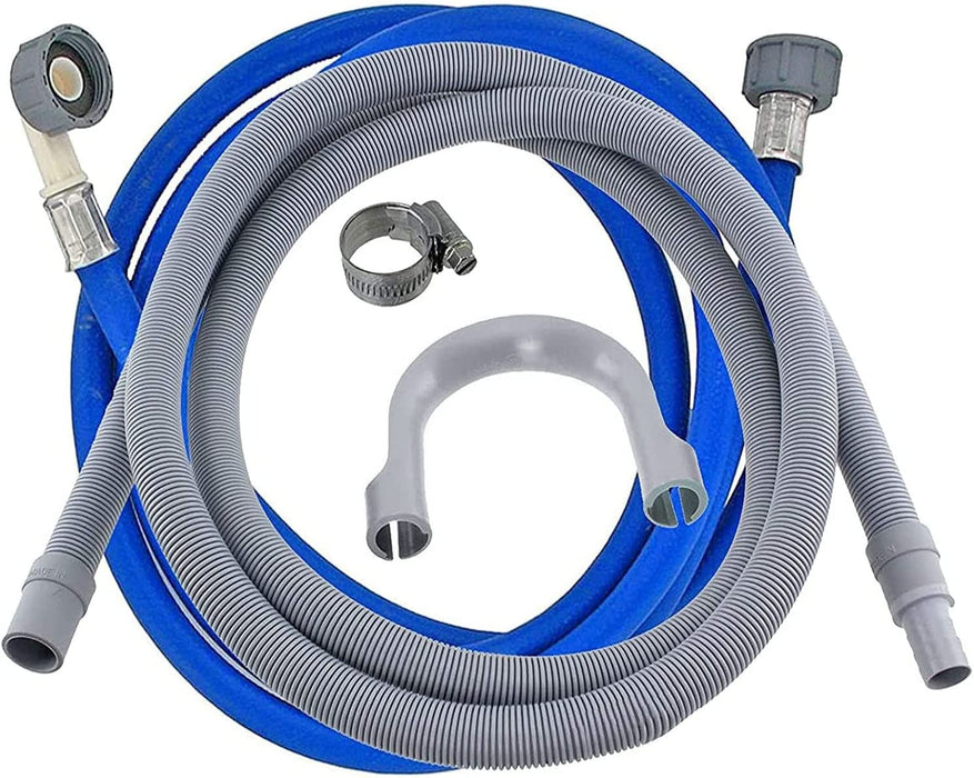 Universal Cold Water Fill Long 3.5m Inlet Pipe + 2.5m Drain Hose Extension Kit