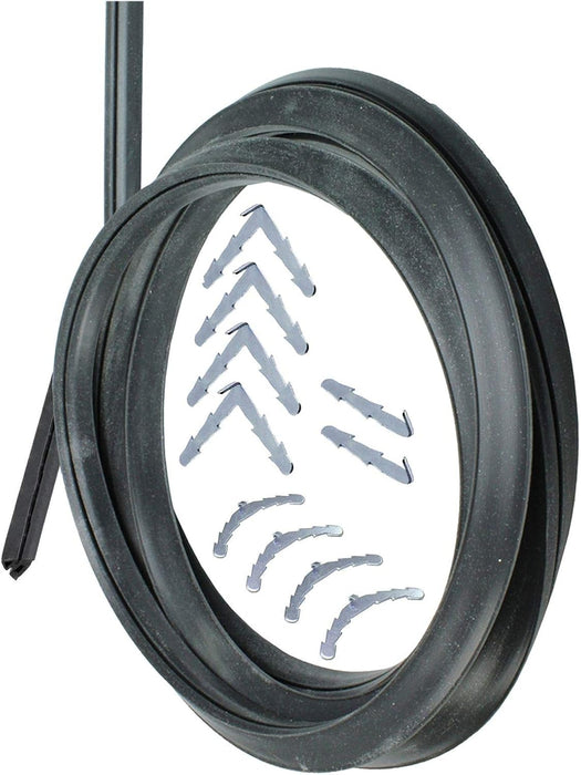 SPARES2GO Universal 3 and 4 Sided Rubber Oven Cooker Door Seal (With Barbed Corner Clips)