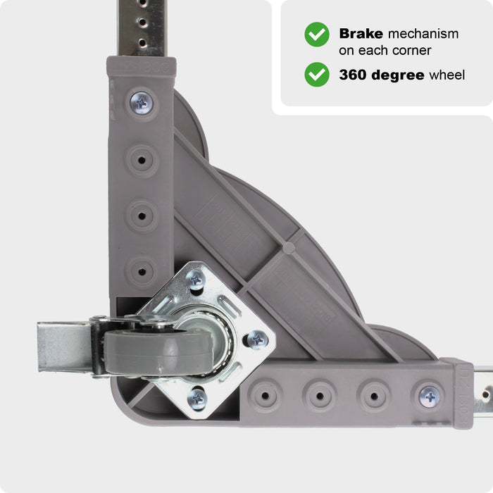 Universal Appliance Wheels Adjustable Tool Box Trolley Wheels (100KG Load)