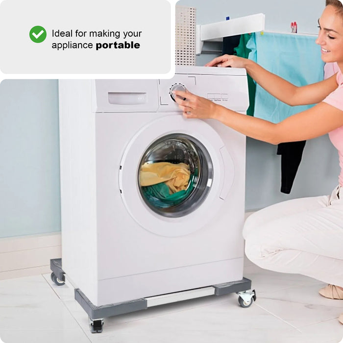 Universal Appliance Wheels Adjustable Oven Cooker Trolley (100KG Load, Pack of 2)