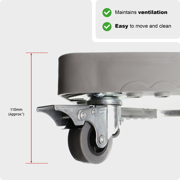 Universal Appliance Wheels Adjustable Dishwasher Trolley (100KG Load, Pack of 2)