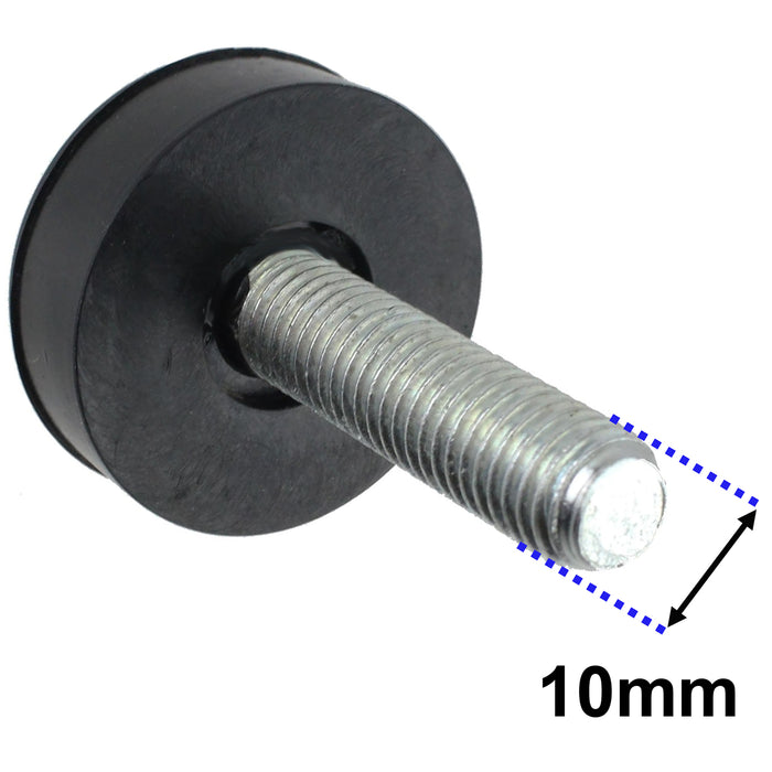 Universal Washing Machine Adjustable Screw in Foot (10mm Thread) 4 x Feet