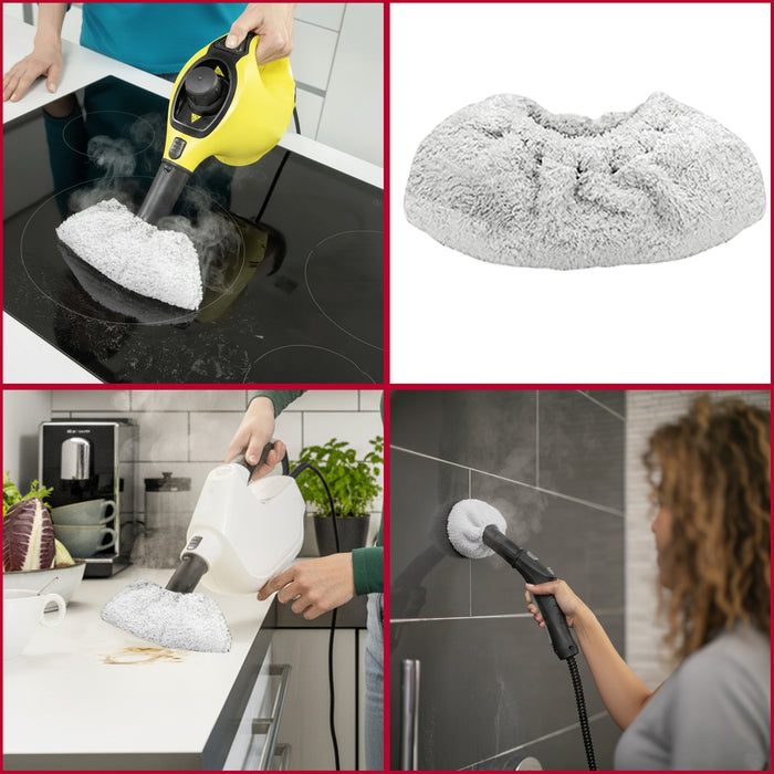 Terry Covers + Brushes for Karcher SC1 SC2 SC3 SC4 SC5 SC6 K1 SI Steam Cleaner
