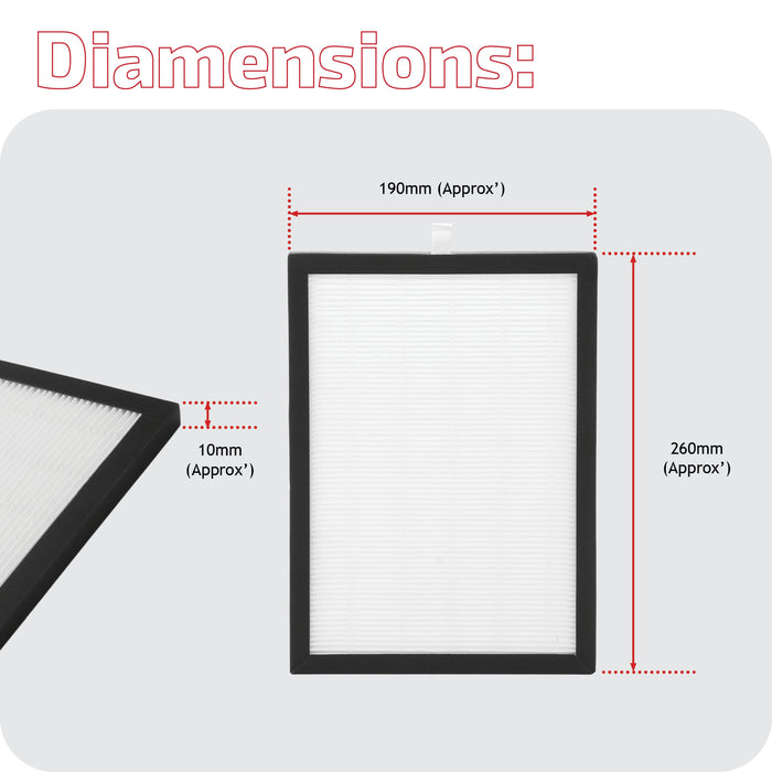 HEPA Filter for Mitsubishi Dehumidifier MJ-E14CG MJ-E16VX MJ-E20B MJPR-ECGFT x 3 Filters