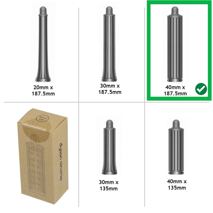 Dyson Airwrap Barrel HS05 40mm x 187.5mm Hair Styler 1.6" Nickel Iron 971889-08