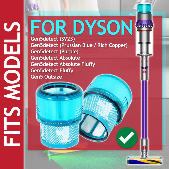 Dyson Gen5detect HEPA Pre Motor Filter Gen5 Detect Outsize SV23 Vacuum Cleaner Replacement (972352-01)