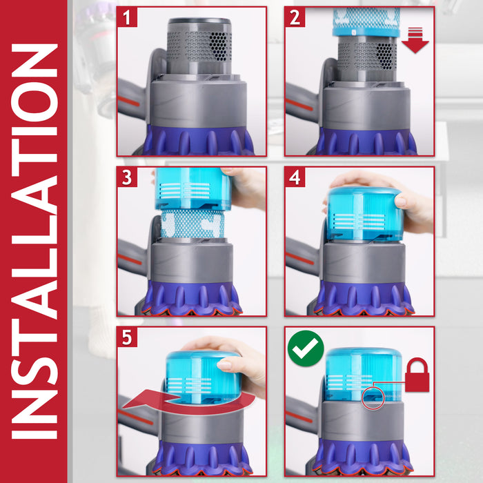 Dyson Gen5detect HEPA Pre Motor Filter Gen5 Detect Outsize SV23 Vacuum Cleaner Replacement (972352-01)