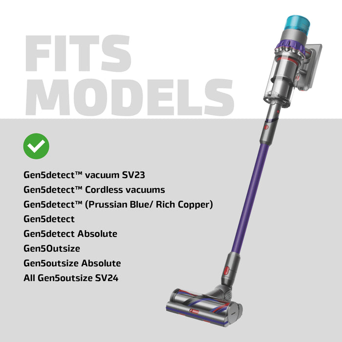 SPARES2GO Crevice Tool Blue For Dyson Gen5detect In Built 973166-02 Absolute SV23 SV24