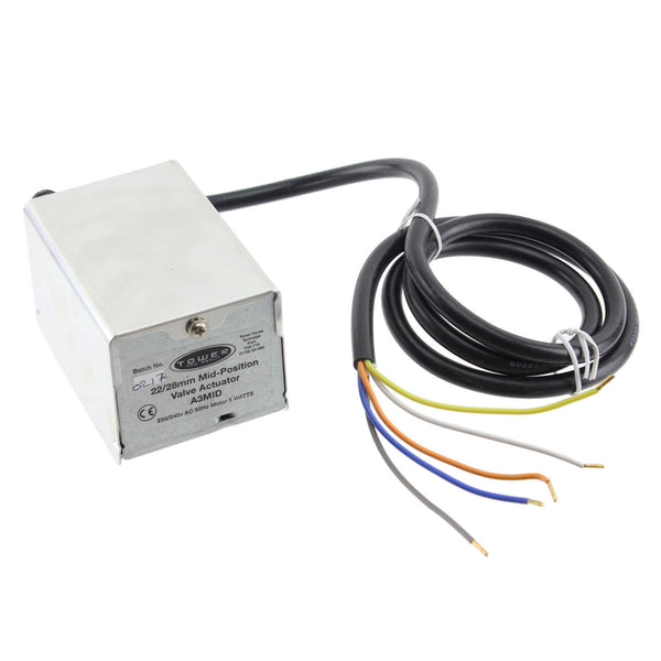 Port Mid Position Motorised Zone Valve 22mm 28mm Powerhead for