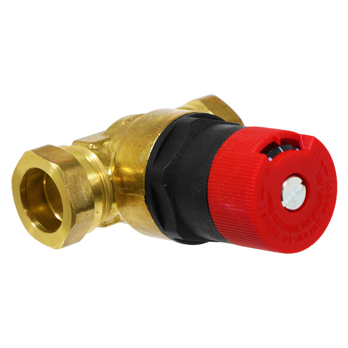 22mm Straight Automatic Bypass Valve ABV Auto Boiler TRV Radiator Pressure (50L p/m)