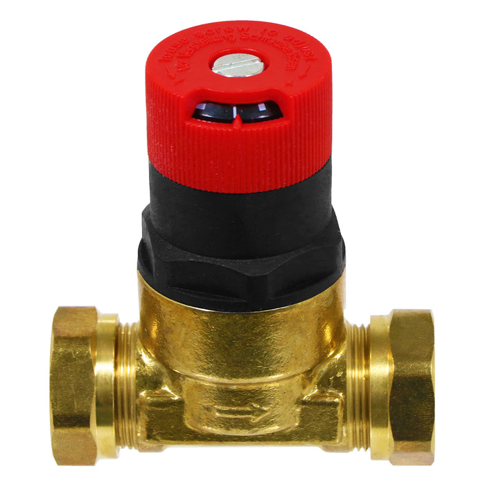 22mm Straight Automatic Bypass Valve ABV Auto Boiler TRV Radiator Pressure (50L p/m)