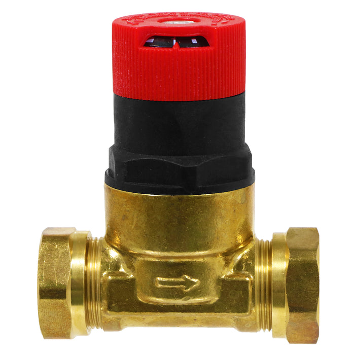 22mm Straight Automatic Bypass Valve ABV Auto Boiler TRV Radiator Pressure (50L p/m)